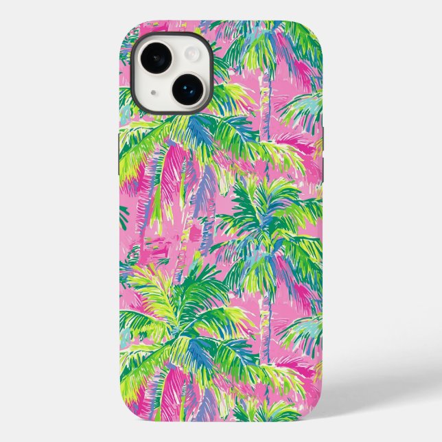Preppy Pink Tropical  Case-Mate iPhone Case (Back)
