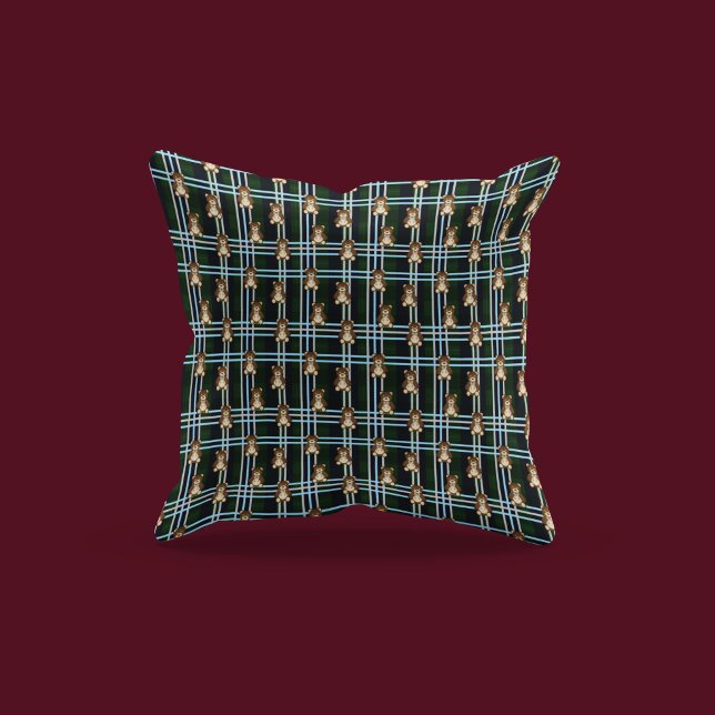 Preppy Plaid Teddy Bear Cushion (Creator Uploaded)
