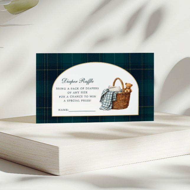 Preppy Polo Teddy Bear Diaper Raffle Card (Creator Uploaded)