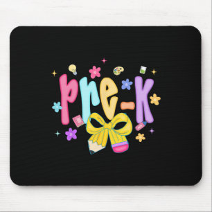 Preppy Pre-k Back To School Preschool Teachers Gir Mouse Pad