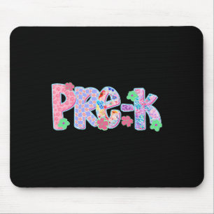 Preppy Pre-k Back To School Teachers Girls  Mouse Pad