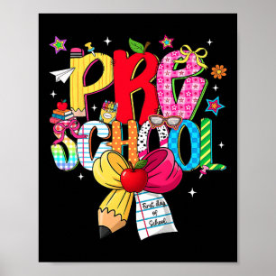 Preppy Preschool Dream Team Back To School Teacher Poster