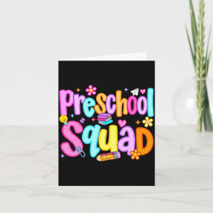 Preppy preschool squad back to school preschool card