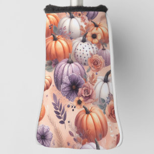 Preppy Pumpkin Pattern Golf Head Cover