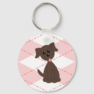 Preppy Puppy Key Ring