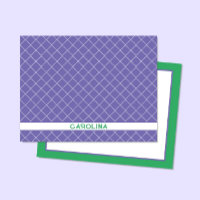 Preppy Purple & Bright Green Pattern Girly