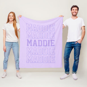 Preppy Purple Name Blanket