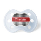 Preppy Red and Black Houndstooth Personalised