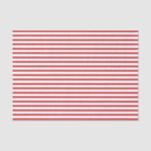 Preppy Red and White Striped Tissue paper