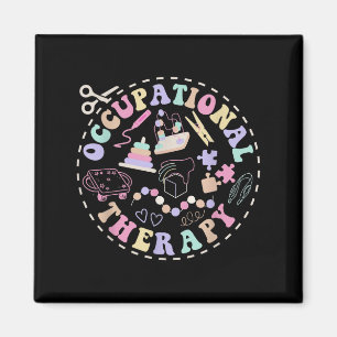 Preppy Retro Occupational Therapy Therast Ot Cota Magnet