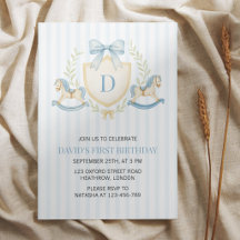 Preppy Rocking Horse Boy First Birthday