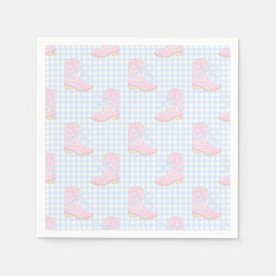 Preppy Rodeo First Birthday Cowgirl Boots Napkin