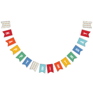 Preppy Safari Animal Silhouette Birthday Banner