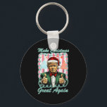 Preppy Santa Trump 2025 Men Xmas Make Christmas Gr Key Ring<br><div class="desc">Preppy Santa Trump 2025 Men Xmas Make Christmas Great Again</div>
