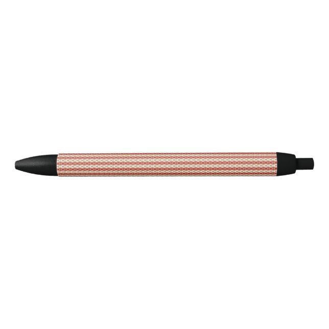 Preppy School Year Geometric Design Black Ink Pen (Front)