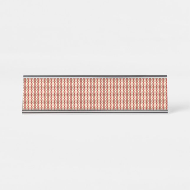 Preppy School Year Geometric Design Desk Name Plate (Front)