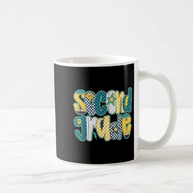 Preppy Second Grade Back To School 2nd Grade Coffee Mug (Right)