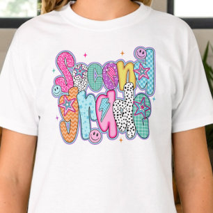 Preppy Second Grade First Day of School Coquette T-Shirt