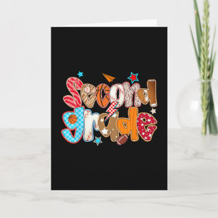 Preppy Second Grade Teacher Team Crew Ck To School Card