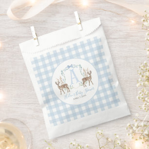 Preppy Southern Blue Boy Deer Baby Shower Favour Bags