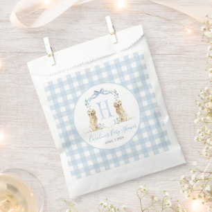 Preppy Southern Blue Boy Dog Baby Shower Favour Bags