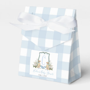 Preppy Southern Blue Boy Dog Baby Shower Favour Box