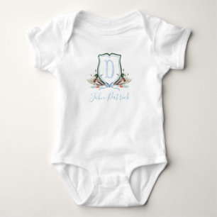 Preppy Southern Blue Duck Boy Baby Shower Baby  Bodysuit