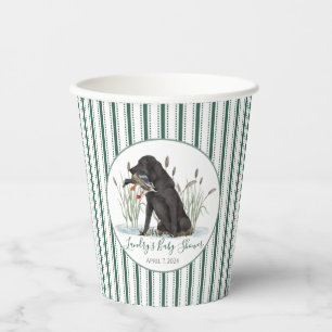 Preppy Southern Green Boy Dog Baby Shower Paper Cups