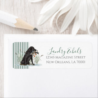 Preppy Southern Green Duck Dog Address Labels