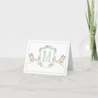 Preppy Southern Green Stork Thank You Card