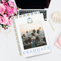 Preppy Southern Monogram Graduation Photo