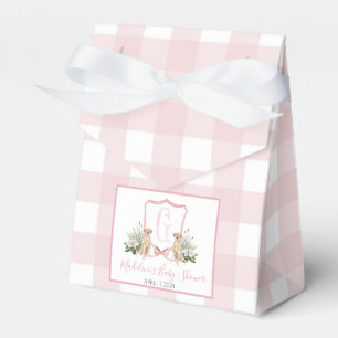Preppy Southern Pink Girl Dog Baby Shower Favour Box