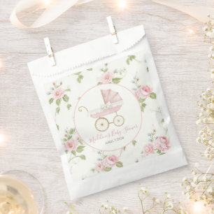 Preppy Southern Pink Girl Floral Baby Shower Favour Bags
