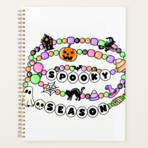 Preppy Spooky Season Halloween Friendship Bracelet Planner