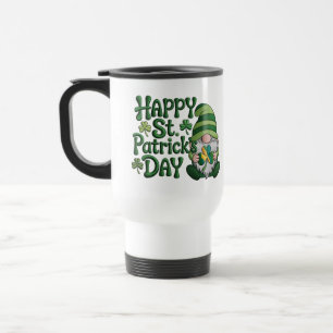Preppy St. Patrick’s Love Cute Green Lucky Travel Mug
