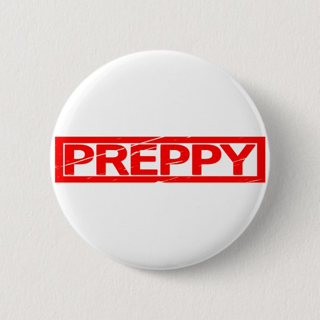 Preppy Stamp 6 Cm Round Badge (Front)