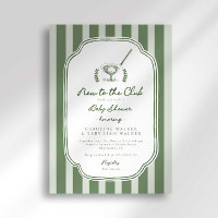 Preppy Stripe New to the Club Golf Baby Shower