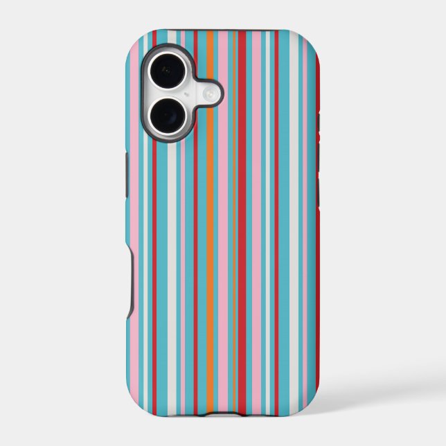 Preppy striped multicolored stripes stripe pattern (Back)