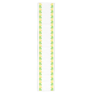 Preppy Summer Citrus Lemon & Lime Slice Border Medium Table Runner