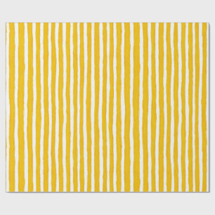 Preppy Summer Yellow and White Wrapping Paper