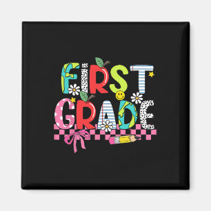 Preppy Supplies First Grade Happy Last Day Of Scho Magnet