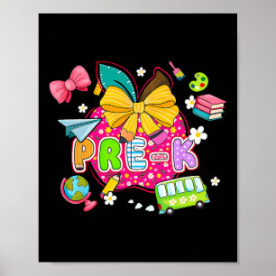 Preppy Supplies Pre-k Happy Last Day Of School Kid Poster