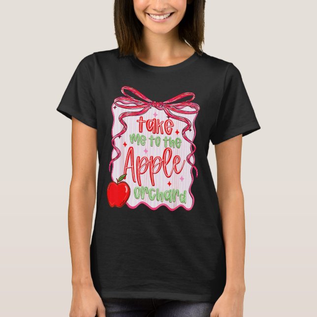 Preppy Take Me To The Orchard Coquette Bow  T-Shirt (Front)