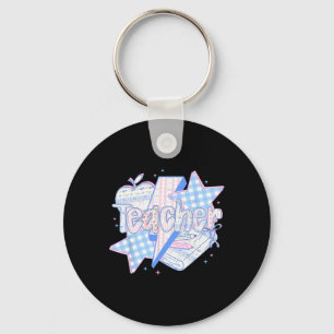 Preppy Teacher Floral Happy First Day Back To Scho Key Ring