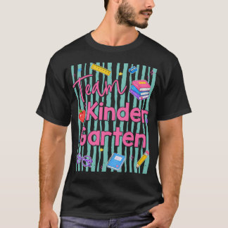 Preppy Team Kindergarten Back To School Teachers T-Shirt