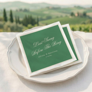 Preppy Tennis Club Green Bachelorette Napkin