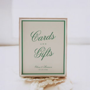 Preppy Tennis Club Green Cards and Gifts Sign