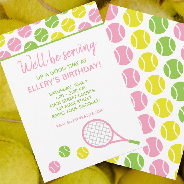 Preppy Tennis Party Invitations (Creator Uploaded)