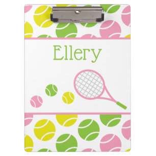 Preppy Tennis Personalised Clipboard