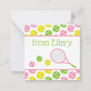 Preppy Tennis Personalised Gift Enclosure Cards